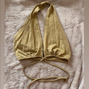 Yellow Haltet Top size Medium!